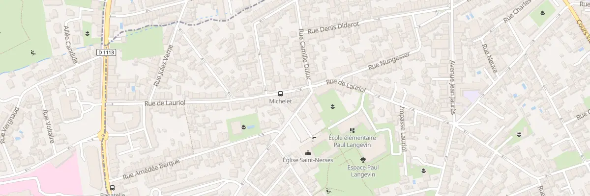 Plan du 93 Rue Lauriol à Bègles