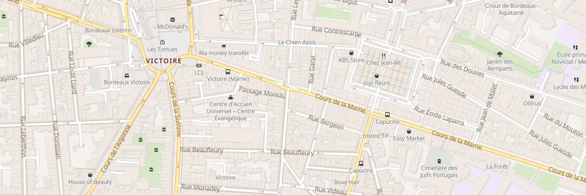 Plan du 6 Rue Kléber à Bordeaux