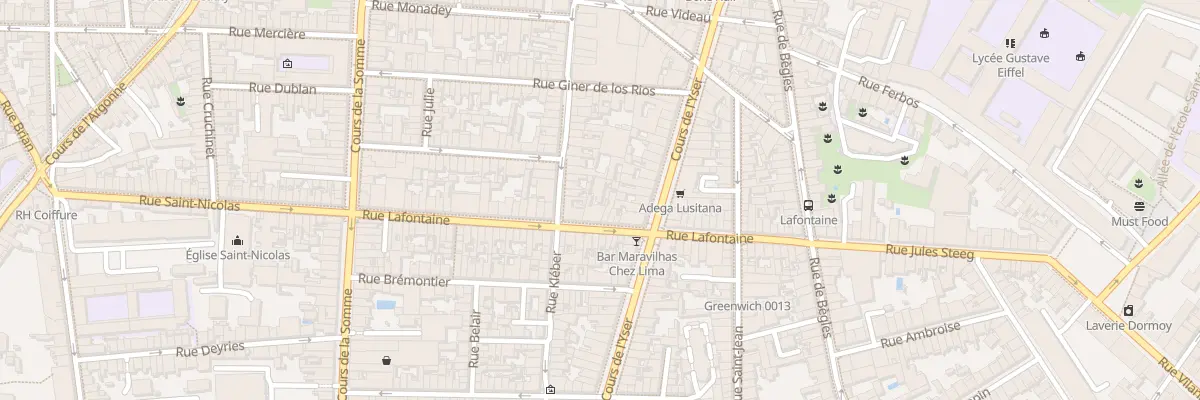 Plan du 52 Rue Lafontaine à Bordeaux