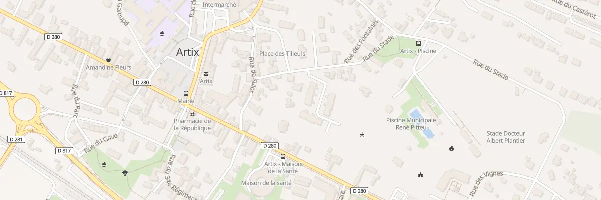 Plan du 9662 Rue du Stade à Artix