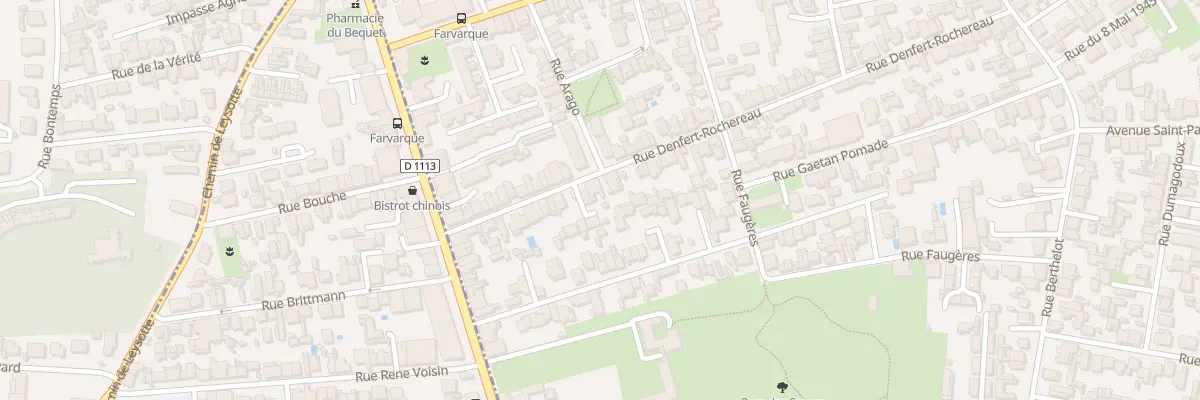 Plan du 70 Rue Denfert-Rochereau à Bègles