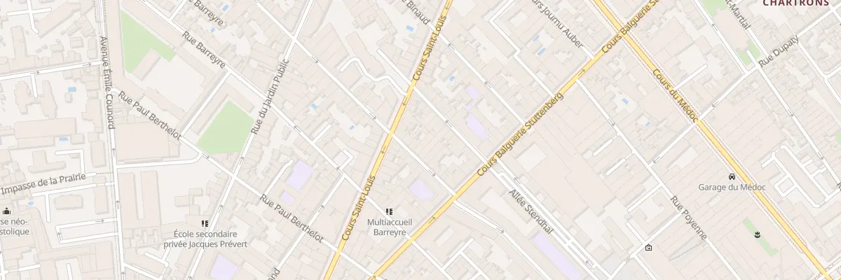 Plan du 19 Rue Prunier à Bordeaux