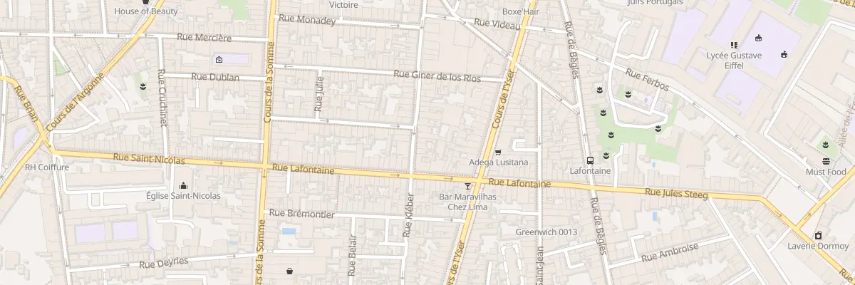 Plan du 78 Rue Kléber à Bordeaux