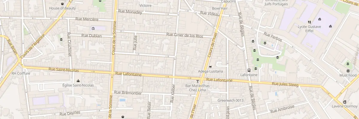 Plan du 76 Rue Kléber à Bordeaux