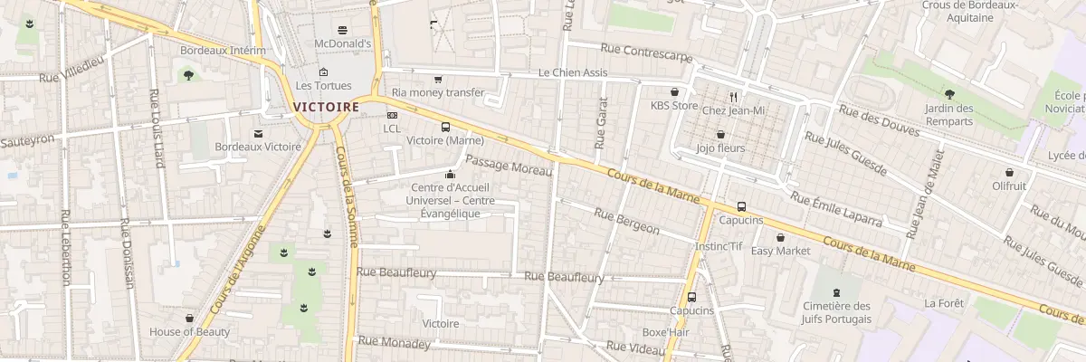 Plan du 3 Rue Kléber à Bordeaux