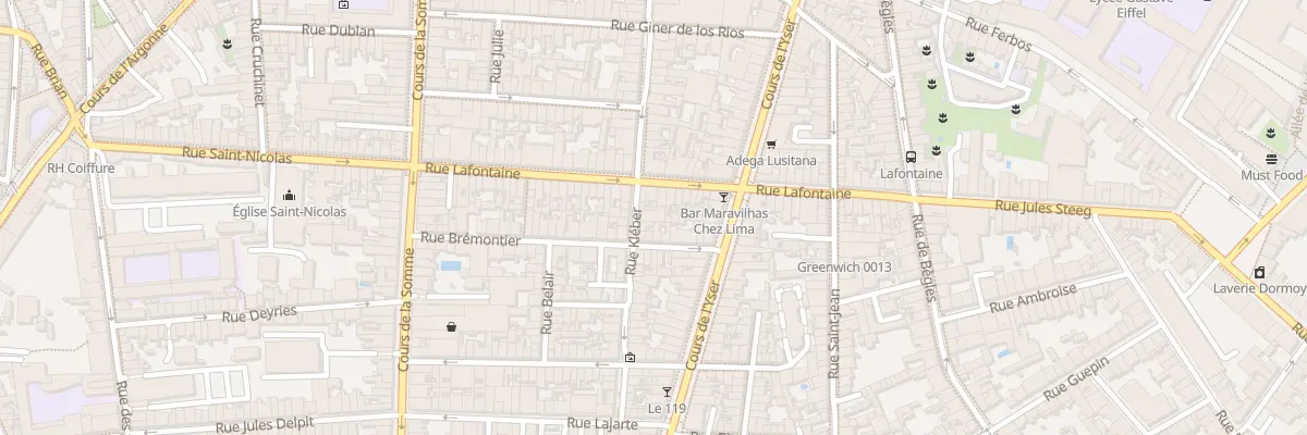 Plan du 92 Rue Kléber à Bordeaux