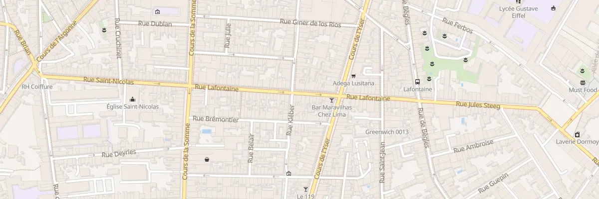 Plan du 51 Rue Lafontaine à Bordeaux