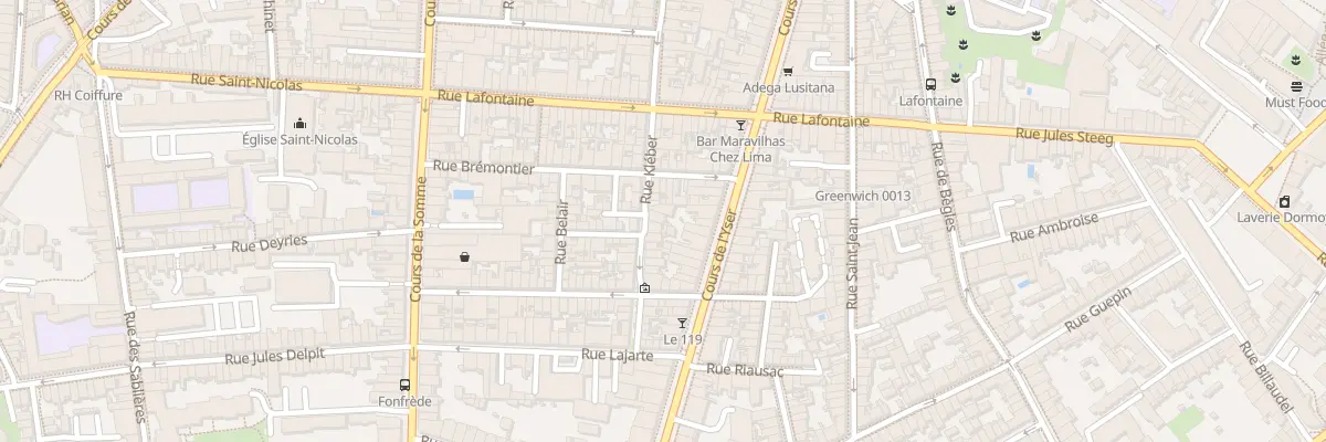 Plan du 108 Rue Kléber à Bordeaux