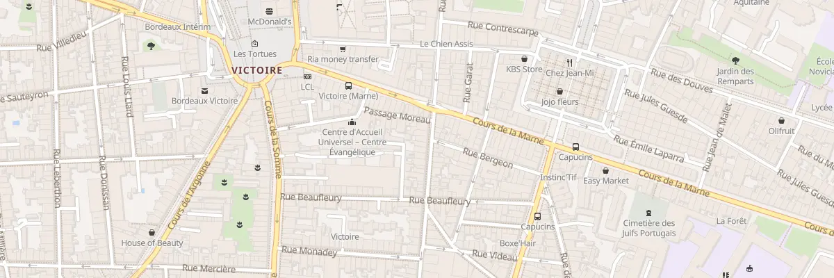 Plan du 7 Rue Kléber à Bordeaux