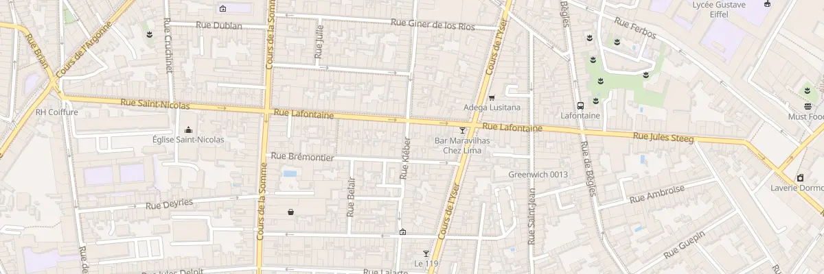 Plan du 90 Rue Kléber à Bordeaux