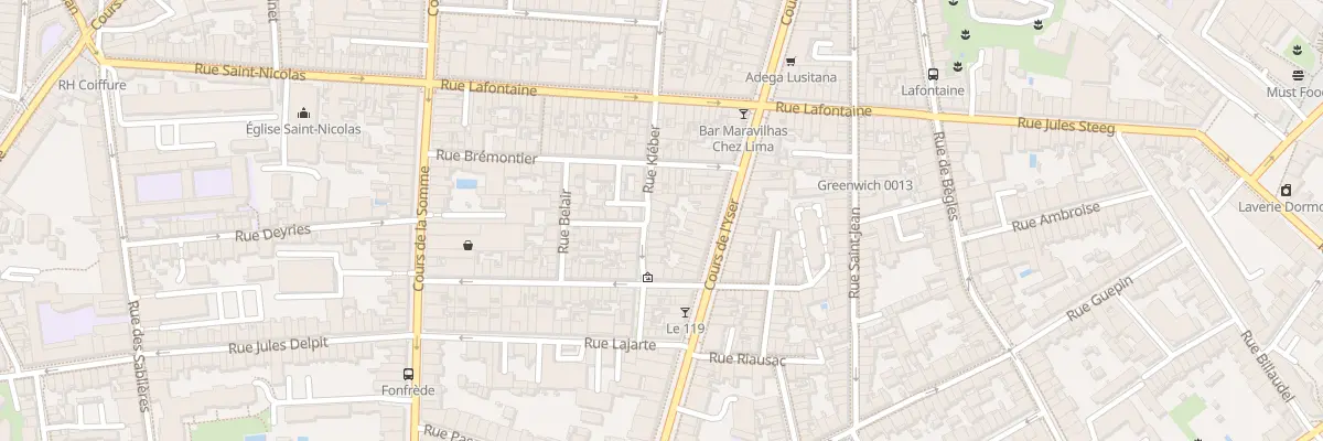 Plan du 110 Rue Kléber à Bordeaux