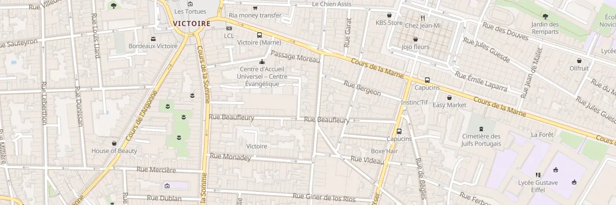 Plan du 21 Rue Kléber à Bordeaux