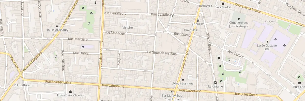Plan du 65 Rue Kléber à Bordeaux