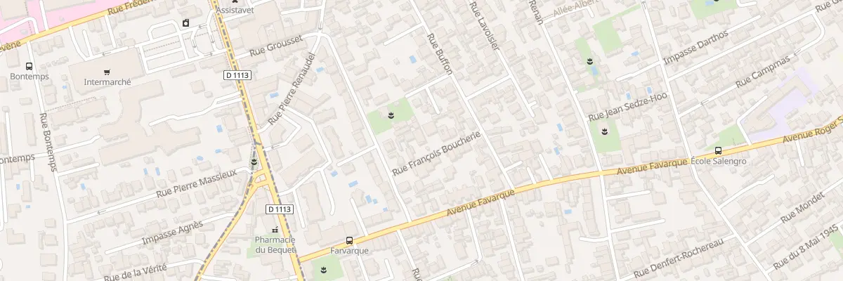 Plan du 7 Rue François Boucherie à Bègles