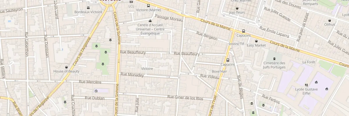 Plan du 33 Rue Kléber à Bordeaux