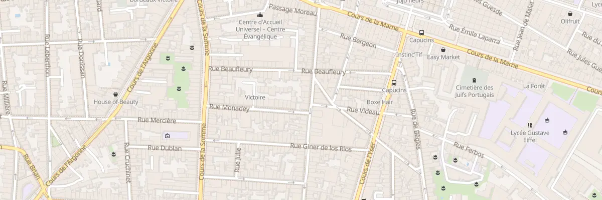 Plan du 43 Rue Kléber à Bordeaux