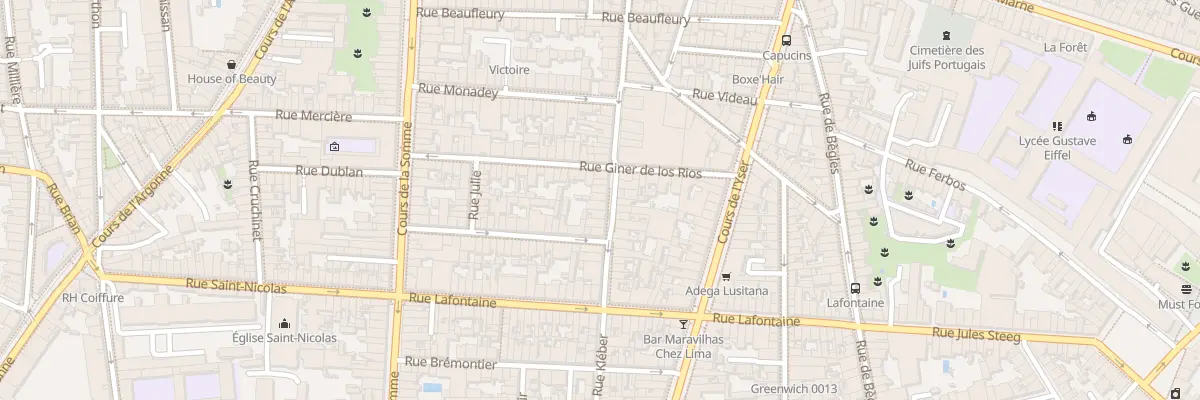 Plan du 73 Rue Kléber à Bordeaux