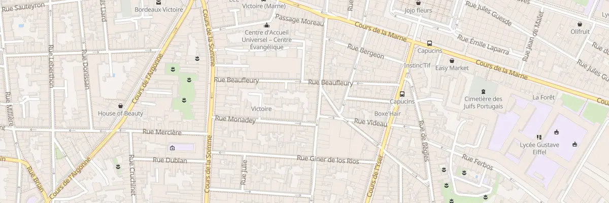 Plan du 35 Rue Kléber à Bordeaux