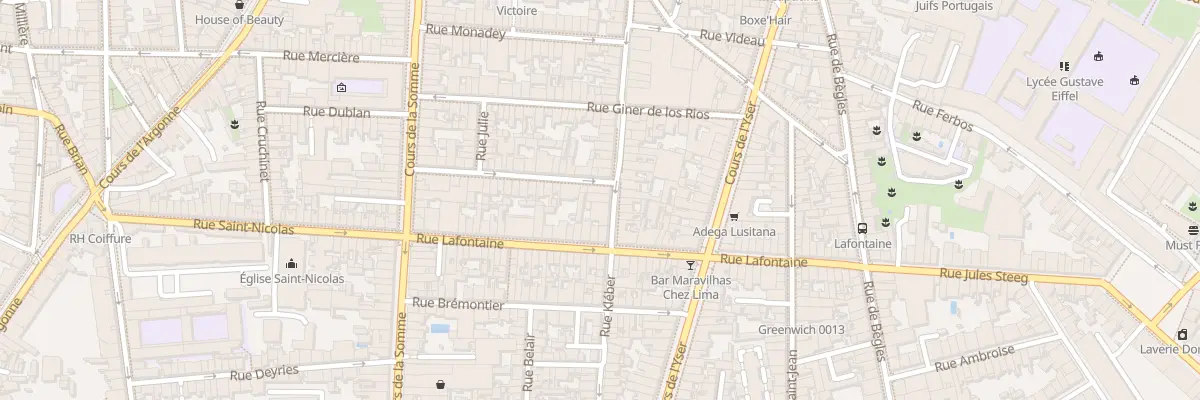 Plan du 85 Rue Kléber à Bordeaux