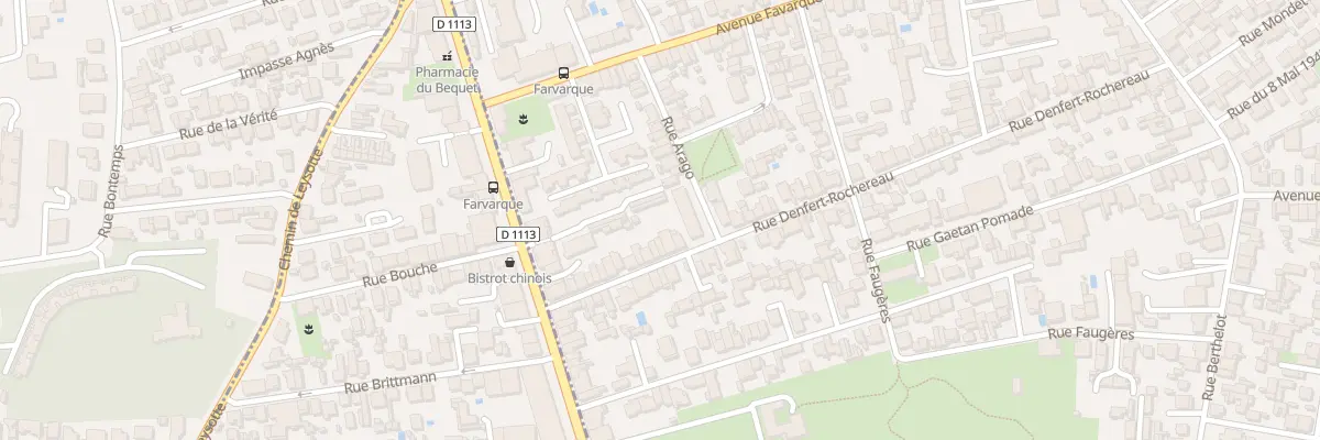 Plan du 75 Rue Denfert-Rochereau à Bègles