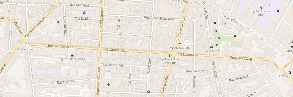 Plan du 44 Rue Lafontaine à Bordeaux