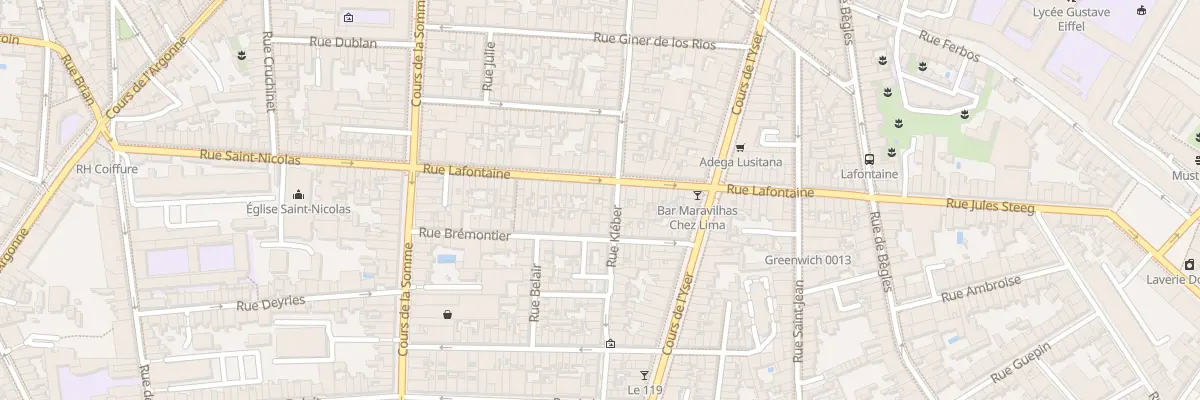 Plan du 45 Rue Lafontaine à Bordeaux
