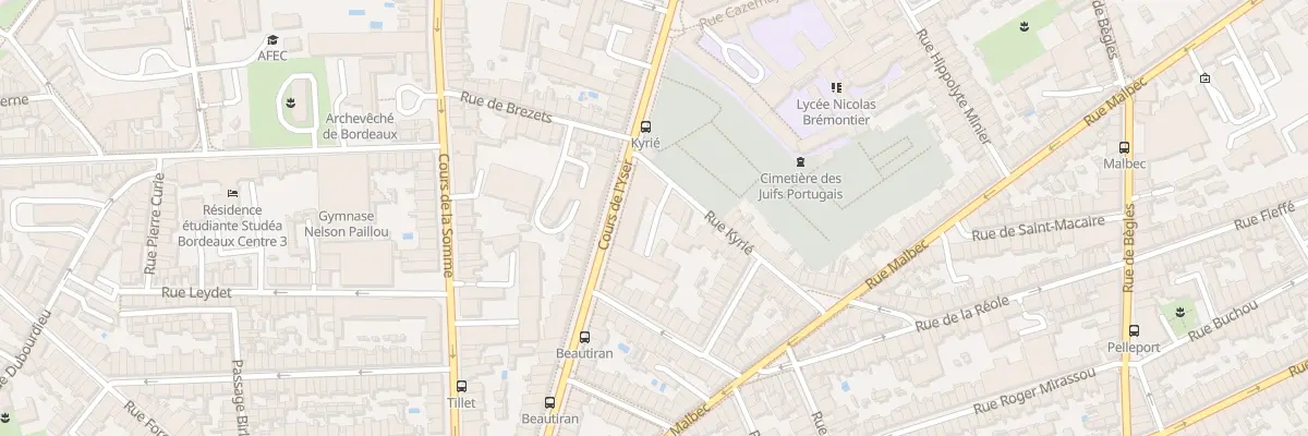 Plan du 174 Crs de l’Yser à Bordeaux