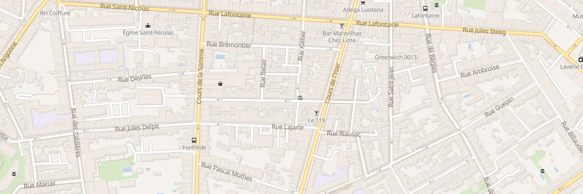 Plan du 129 Rue Kléber à Bordeaux