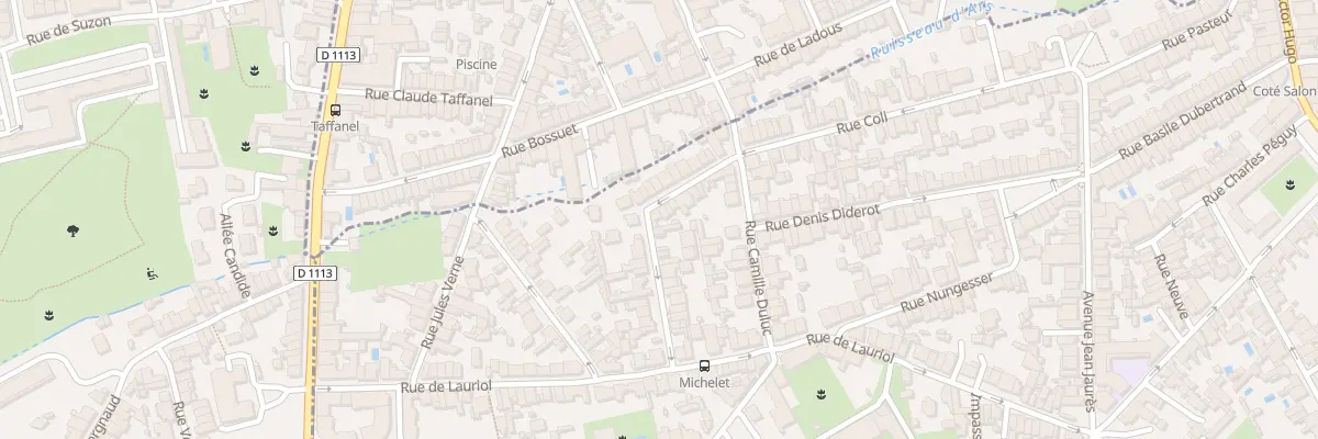 Plan du 22 Rue Jules Michelet à Bègles