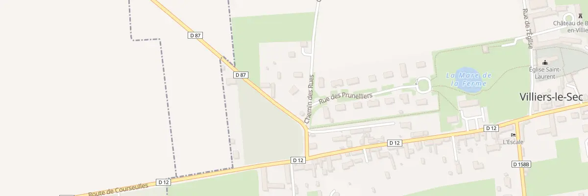 Plan du 1 Che des Rues à Creully sur Seulles