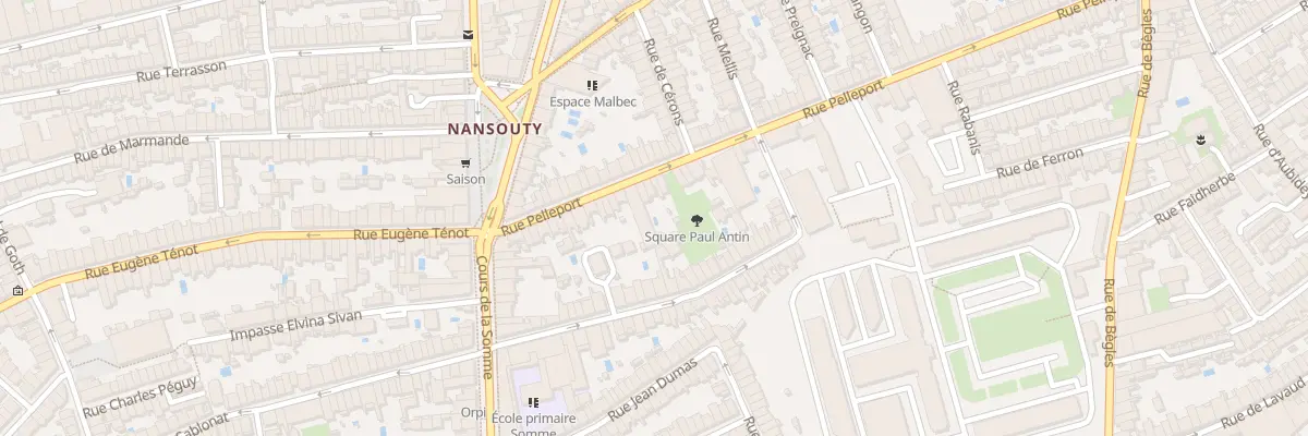 Plan du 286 Rue Pelleport à Bordeaux