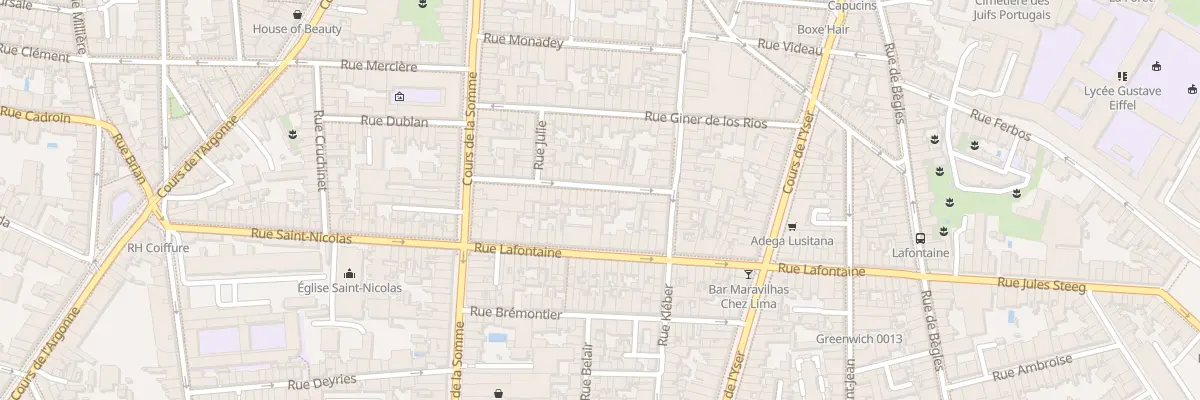 Plan du 23 Rue Mazagran à Bordeaux