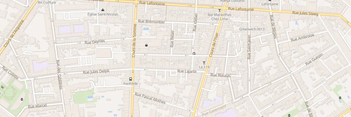 Plan du 33 Rue Fonfrede à Bordeaux