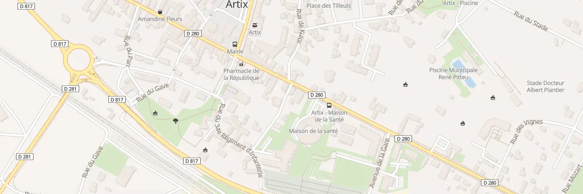 Plan du 767 Av de la Republique à Artix