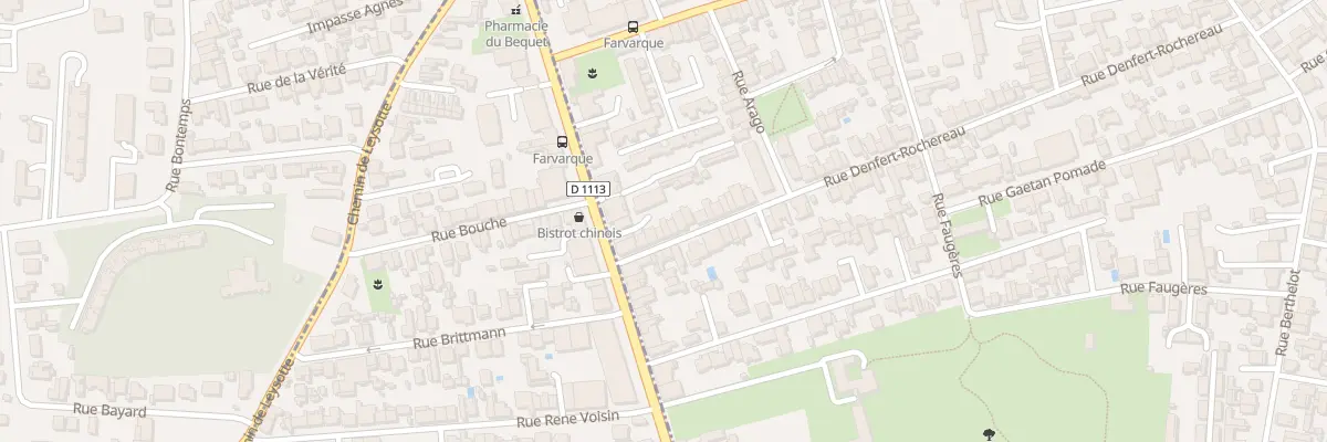 Plan du 91 Rue Denfert-Rochereau à Bègles