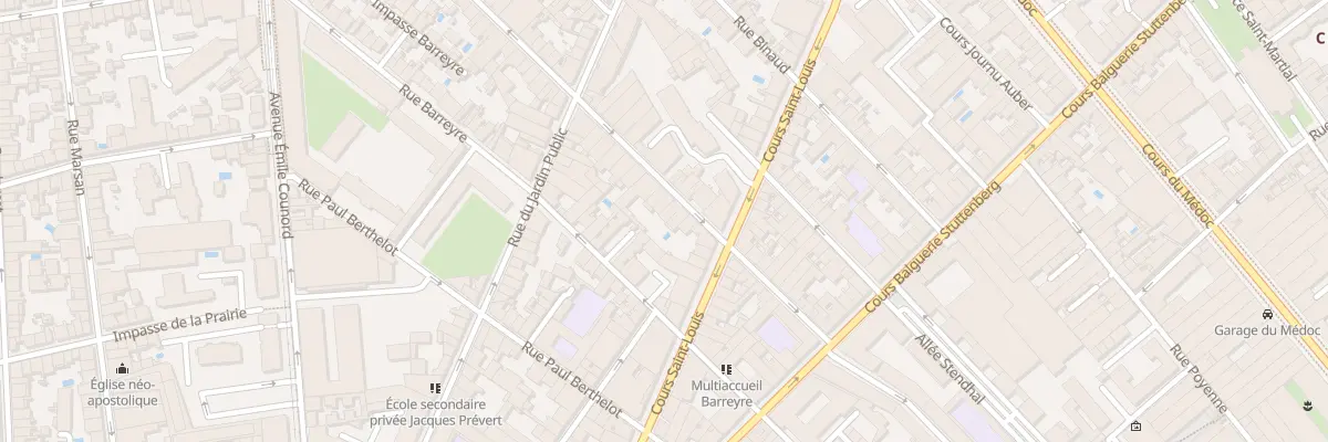Plan du 32 Rue Prunier à Bordeaux