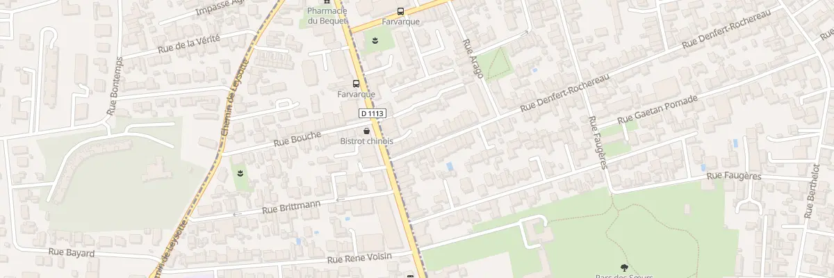 Plan du 93 Rue Denfert-Rochereau à Bègles