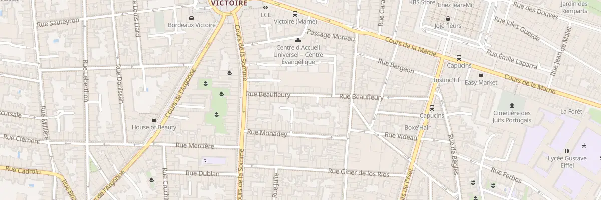 Plan du 27 Rue Beaufleury à Bordeaux