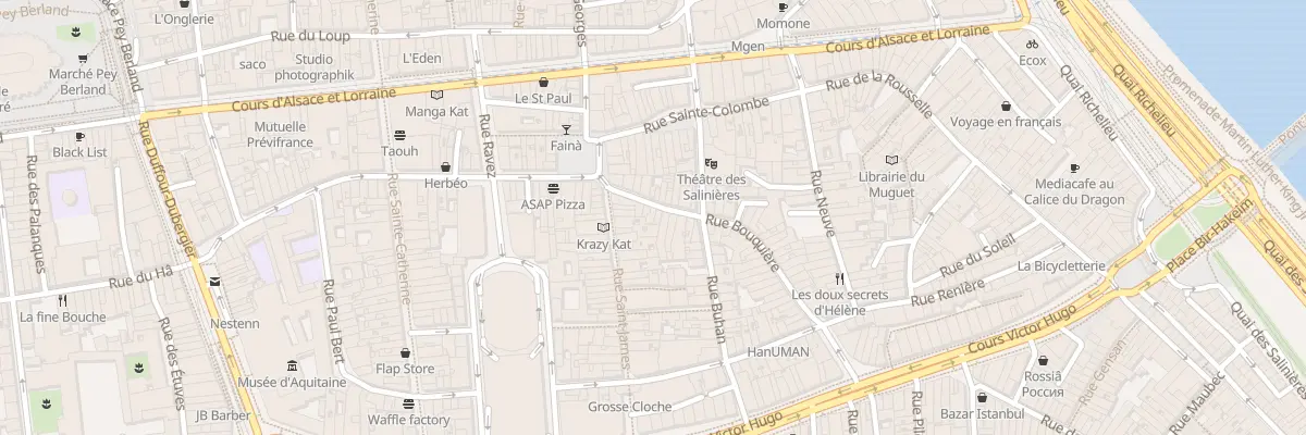 Plan du 9 Rue Bouquière à Bordeaux
