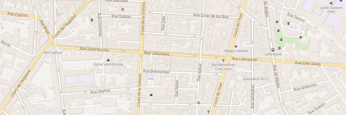 Plan du 23 Rue Lafontaine à Bordeaux