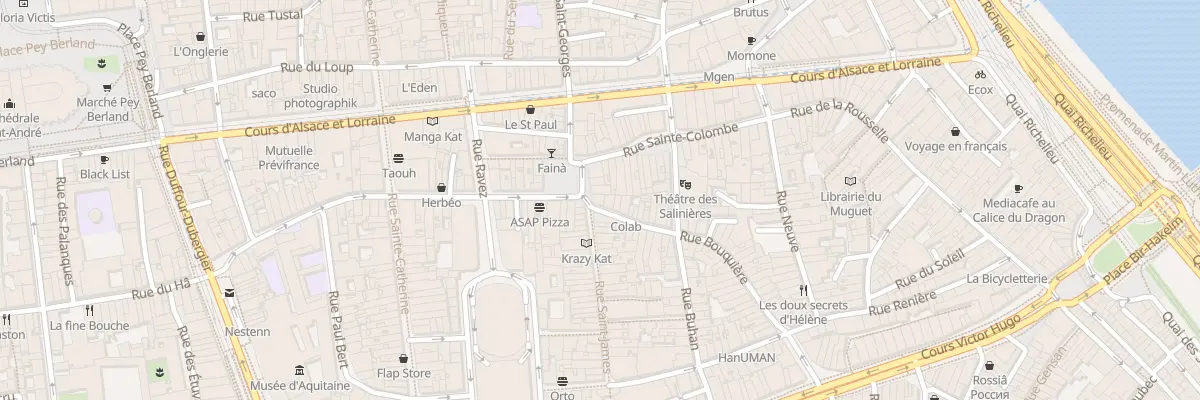 Plan du 2 Rue Bouquière à Bordeaux