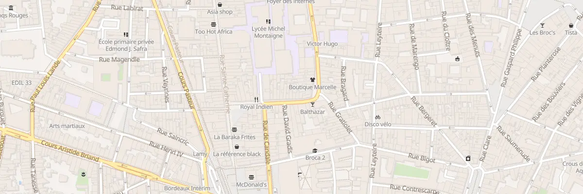 Plan du 9 Rue des Augustins à Bordeaux