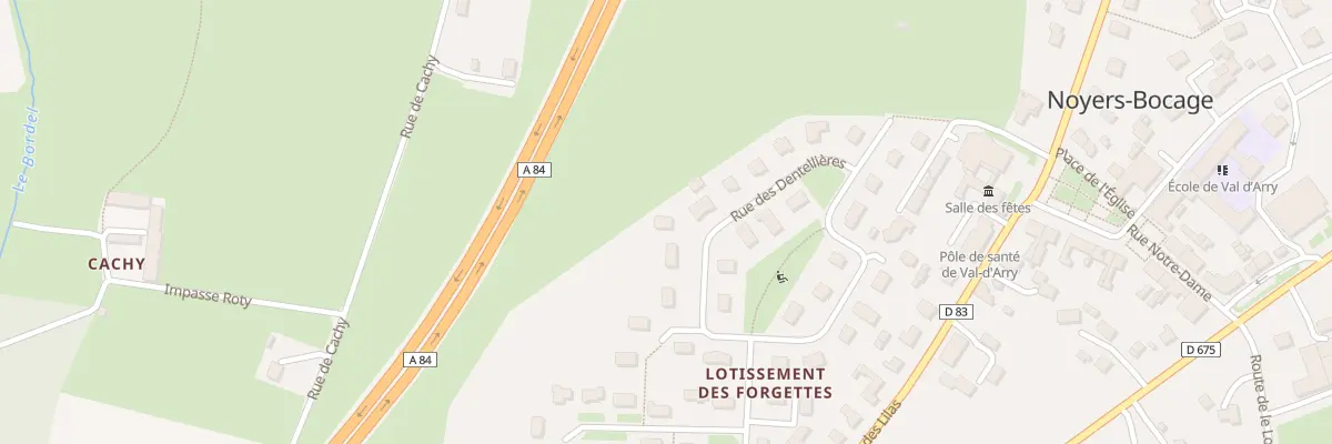 Plan du 36 Rue des Dentellieres - Noyers à Val d’Arry