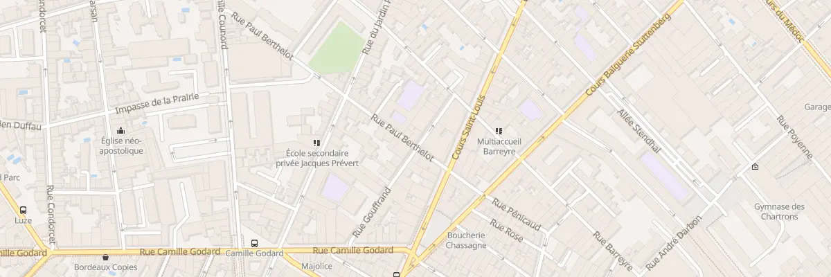 Plan du 17 Rue Paul Berthelot à Bordeaux