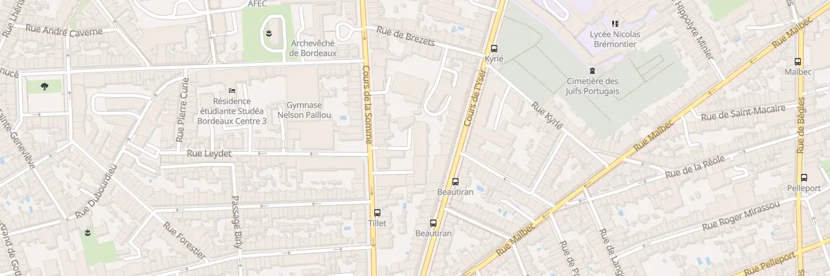 Plan du 218 Crs de la Somme à Bordeaux