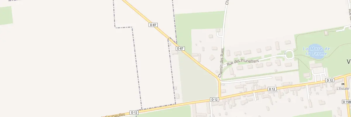 Plan du 1 Rte de Bazenville à Creully sur Seulles