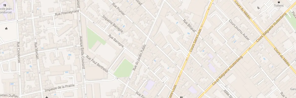 Plan du 180 Rue du Jardin Public à Bordeaux