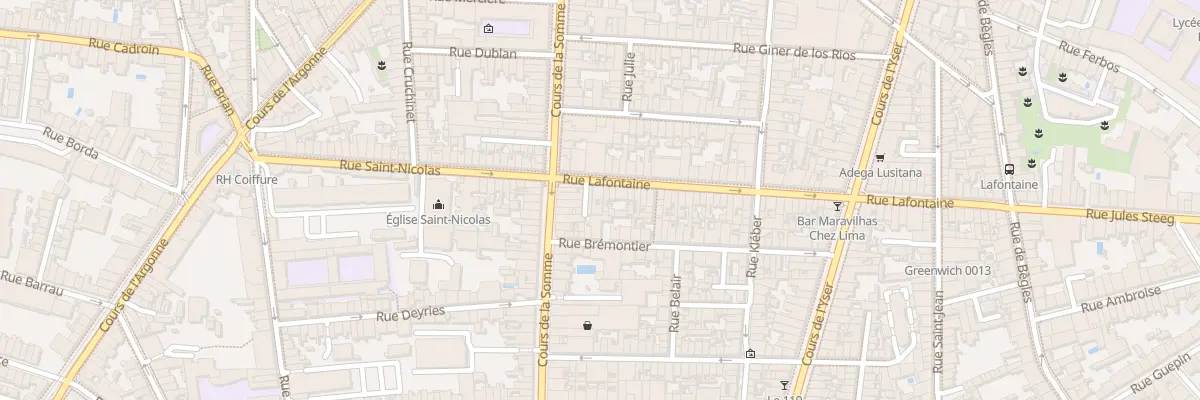 Plan du 7 Rue Lafontaine à Bordeaux