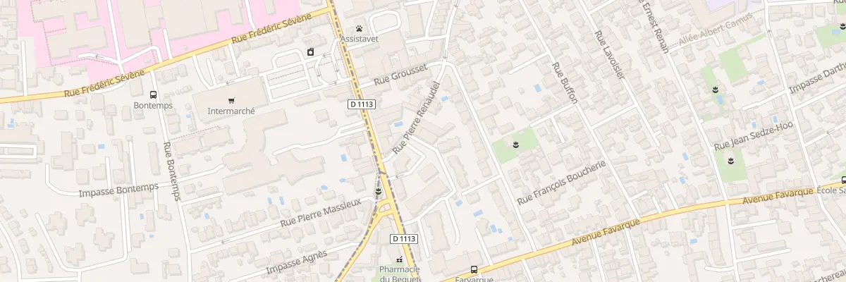 Plan du 208 Rte de Toulouse à Bègles