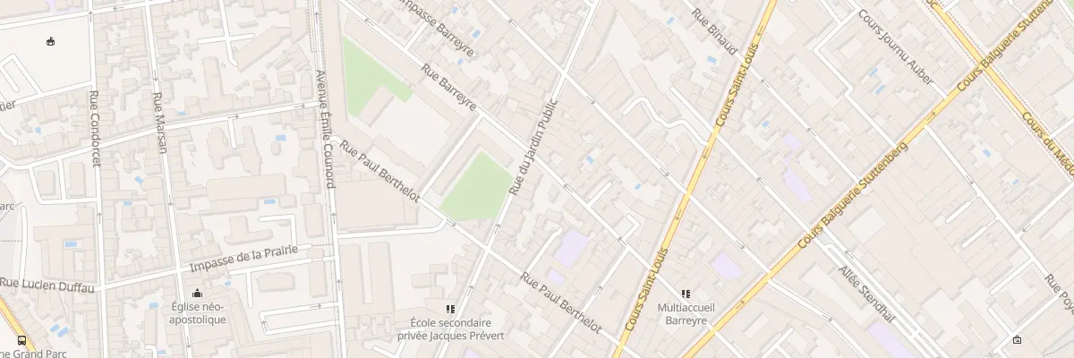 Plan du 166 Rue du Jardin Public à Bordeaux
